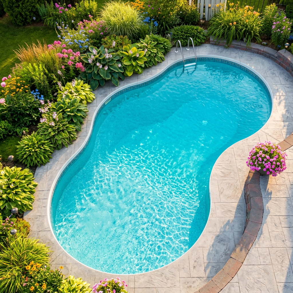 Weekly pool maintenance service keeping a Monmouth County pool crystal clear